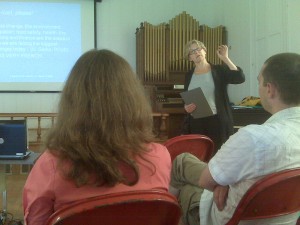 Chris Berman teaching a class at Translate in the Catskills